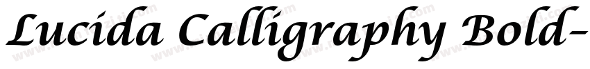 Lucida Calligraphy Bold字体转换